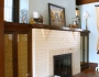 Someone Else’s House:  Drastically Change a Vintage Fireplace with Paint and a Little Bit of Fabric